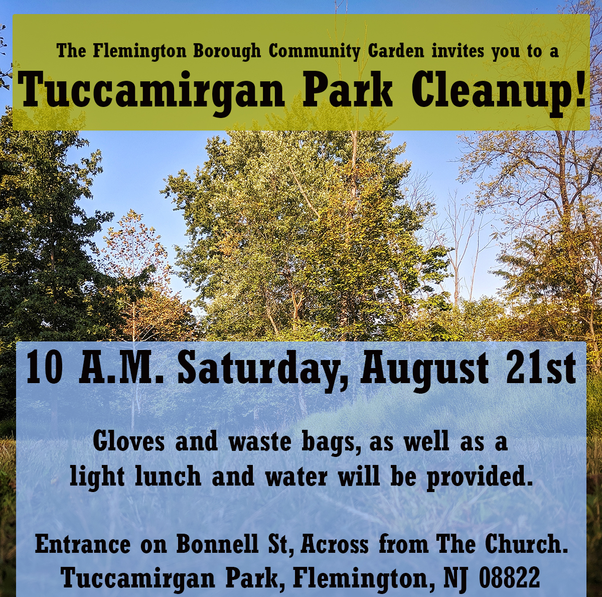 tuccamirgan park cleanup flyer